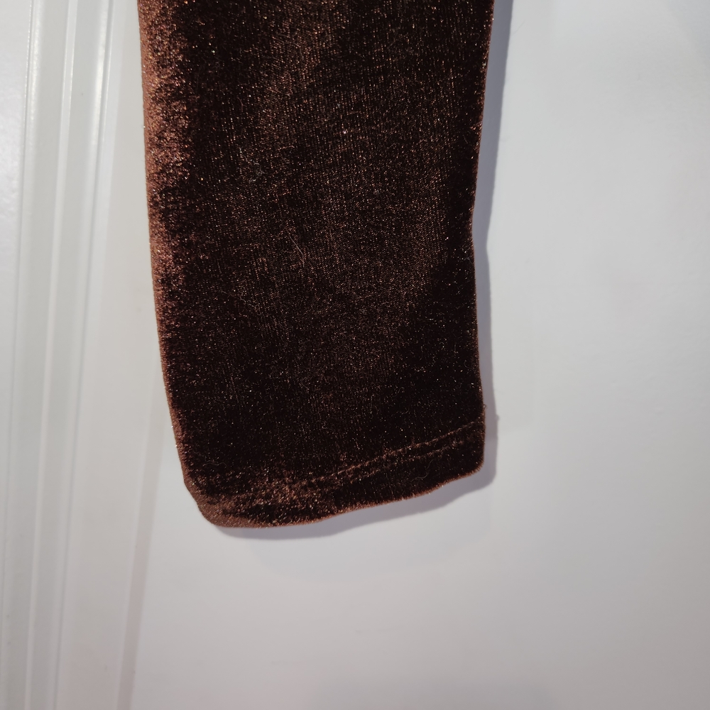 We The Free Dark Brown Velvet Hold Me Milkmaid Top Size S Stretchy Puff Sleeves - Picture 7 of 12